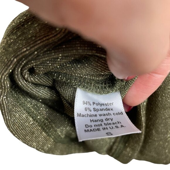 Laura Byrnes California Monica Pinup Ruched Wiggle Dress Gold Olive S - Picture 12 of 14